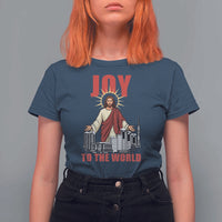 Jesus Christmas T Shirt For Women Joy To The World Christian - Wonder Print Shop