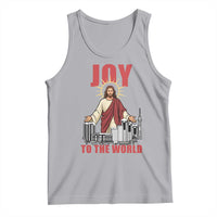Jesus Christmas Tank Top Joy To The World Christian - Wonder Print Shop