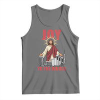 Jesus Christmas Tank Top Joy To The World Christian - Wonder Print Shop