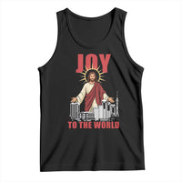 Jesus Christmas Tank Top Joy To The World Christian - Wonder Print Shop