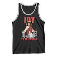 Jesus Christmas Tank Top Joy To The World Christian - Wonder Print Shop