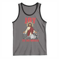Jesus Christmas Tank Top Joy To The World Christian - Wonder Print Shop