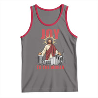 Jesus Christmas Tank Top Joy To The World Christian - Wonder Print Shop