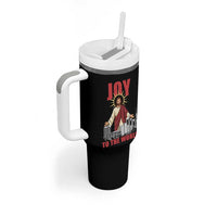 Jesus Christmas Tumbler With Handle Joy To The World Christian - Wonder Print Shop