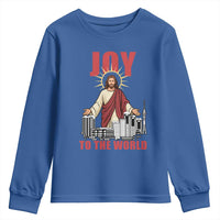 Jesus Christmas Youth Sweatshirt Joy To The World Christian - Wonder Print Shop