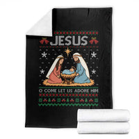 Nativity Scene Christmas Throw Blanket Baby Jesus Christian Xmas - Wonder Print Shop