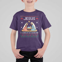 Nativity Scene Christmas T Shirt For Kid Baby Jesus Christian Xmas - Wonder Print Shop