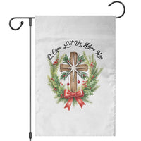 Cross Christmas Garden Flag O Come Let Us Adove Him - Wonder Print Shop