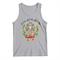 Cross Christmas Tank Top O Come Let Us Adove Him - Wonder Print Shop