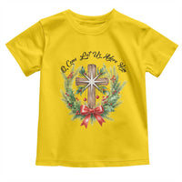 Cross Christmas Toddler T Shirt O Come Let Us Adove Him - Wonder Print Shop