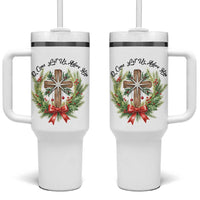 Cross Christmas Tumbler With Handle O Come Let Us Adove Him - Wonder Print Shop