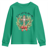 Cross Christmas Youth Sweatshirt O Come Let Us Adove Him - Wonder Print Shop