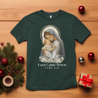 Christian Christmas T Shirt Love Came Down Luke 2:11 - Wonder Print Shop
