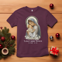 Christian Christmas T Shirt Love Came Down Luke 2:11 - Wonder Print Shop