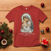 Christian Christmas T Shirt Love Came Down Luke 2:11 - Wonder Print Shop