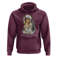 Christian Christmas Hoodie Love Came Down Luke 2:11 - Wonder Print Shop