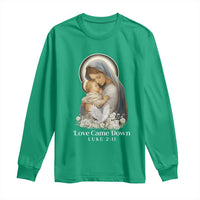 Christian Christmas Long Sleeve Shirt Love Came Down Luke 2:11 - Wonder Print Shop