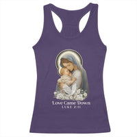 Christian Christmas Racerback Tank Top Love Came Down Luke 2:11 - Wonder Print Shop