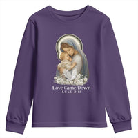 Christian Christmas Youth Sweatshirt Love Came Down Luke 2:11 - Wonder Print Shop