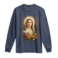 Virgin Mary Maria Long Sleeve Shirt Catholic Christian Faith - Wonder Print Shop