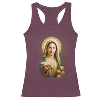 Virgin Mary Maria Racerback Tank Top Catholic Christian Faith - Wonder Print Shop