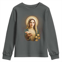Virgin Mary Maria Youth Sweatshirt Catholic Christian Faith - Wonder Print Shop