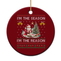 Jesus Xmas Ceramic Ornament Santa With Jesus Baby Reason Xmas - Wonder Print Shop
