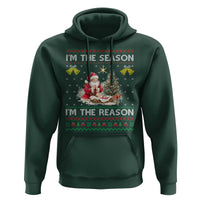 Jesus Christmas Hoodie Santa With Jesus Baby Reason Xmas - Wonder Print Shop