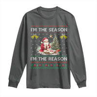 Jesus Christmas Long Sleeve Shirt Santa With Jesus Baby Reason Xmas - Wonder Print Shop
