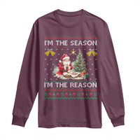 Jesus Christmas Long Sleeve Shirt Santa With Jesus Baby Reason Xmas - Wonder Print Shop