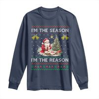 Jesus Christmas Long Sleeve Shirt Santa With Jesus Baby Reason Xmas - Wonder Print Shop