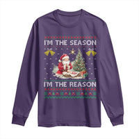 Jesus Christmas Long Sleeve Shirt Santa With Jesus Baby Reason Xmas - Wonder Print Shop