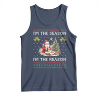Jesus Christmas Tank Top Santa With Jesus Baby Reason Xmas - Wonder Print Shop