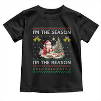 Jesus Christmas Toddler T Shirt Santa With Jesus Baby Reason Xmas - Wonder Print Shop