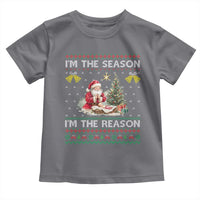 Jesus Christmas Toddler T Shirt Santa With Jesus Baby Reason Xmas - Wonder Print Shop