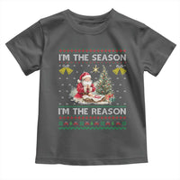 Jesus Christmas Toddler T Shirt Santa With Jesus Baby Reason Xmas - Wonder Print Shop