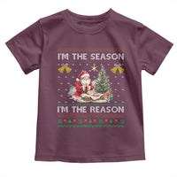 Jesus Christmas Toddler T Shirt Santa With Jesus Baby Reason Xmas - Wonder Print Shop