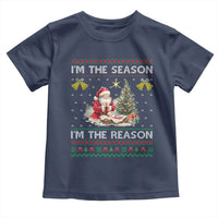 Jesus Christmas Toddler T Shirt Santa With Jesus Baby Reason Xmas - Wonder Print Shop
