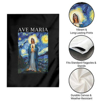 Virgin Mary Starry Night Garden Flag Mother of Christ Catholic - Wonder Print Shop