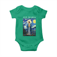 Virgin Mary Starry Night Baby Onesie Mother of Christ Catholic - Wonder Print Shop