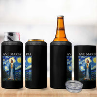 Virgin Mary Starry Night 4 in 1 Can Cooler Tumbler Mother of Christ Catholic - Wonder Print Shop
