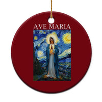 Virgin Mary Starry Night Ceramic Ornament Mother of Christ Catholic - Wonder Print Shop