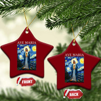 Virgin Mary Starry Night Ceramic Ornament Mother of Christ Catholic - Wonder Print Shop