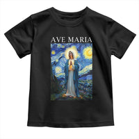 Virgin Mary Starry Night Toddler T Shirt Mother of Christ Catholic - Wonder Print Shop