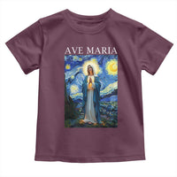 Virgin Mary Starry Night Toddler T Shirt Mother of Christ Catholic - Wonder Print Shop