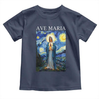Virgin Mary Starry Night Toddler T Shirt Mother of Christ Catholic - Wonder Print Shop