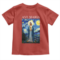 Virgin Mary Starry Night Toddler T Shirt Mother of Christ Catholic - Wonder Print Shop
