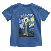 Virgin Mary Starry Night Toddler T Shirt Mother of Christ Catholic - Wonder Print Shop