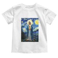 Virgin Mary Starry Night Toddler T Shirt Mother of Christ Catholic - Wonder Print Shop