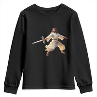 Funny Fencing Jesus Youth Sweatshirt Combat Sport Christan Lover - Wonder Print Shop